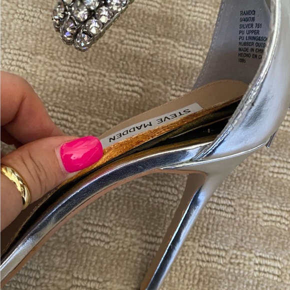 Steve Madden zip up Diamonte heels size 8 - Picture 4 of 4